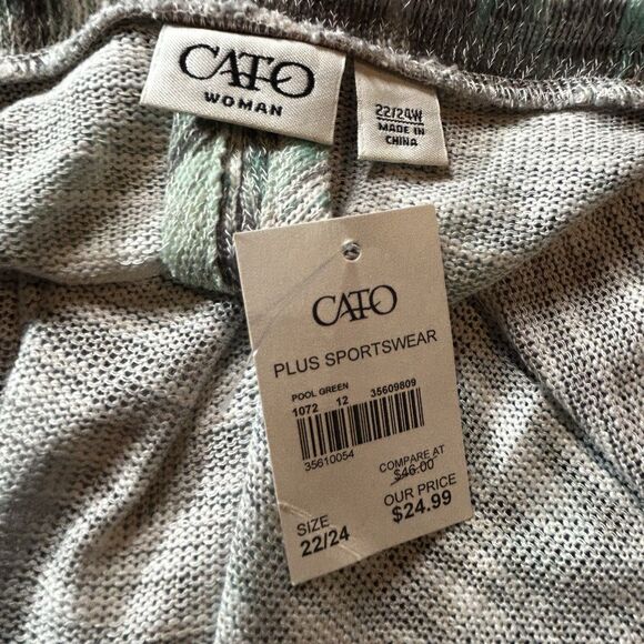 CATO Woman Size 22/24W Lightweight Knit Tunic - NWT - Picture 4 of 6